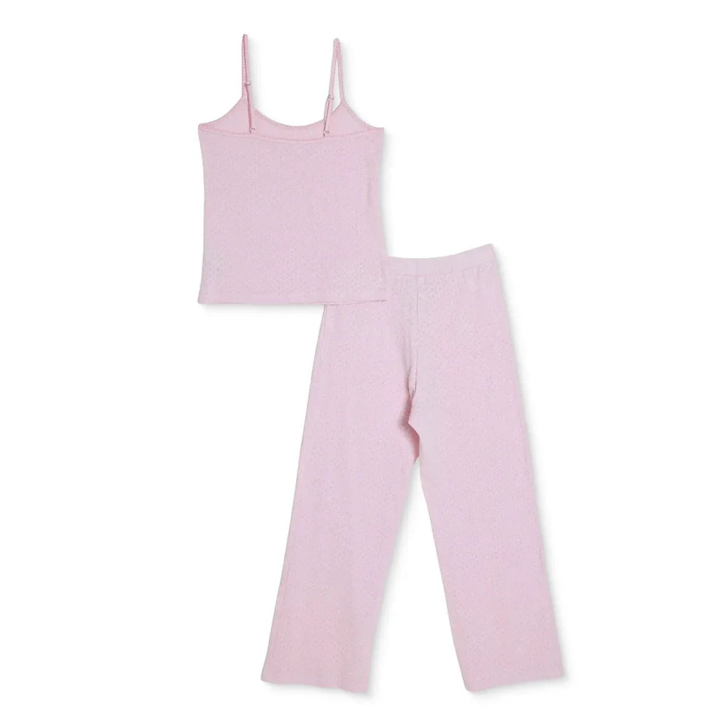 Baby Mom Women's Crew Neck Button Front Pyjama Set (S to 2XL) - Pink