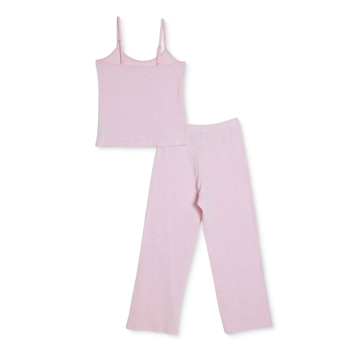 Baby Mom Women's Crew Neck Button Front Pyjama Set (S to 2XL) - Pink