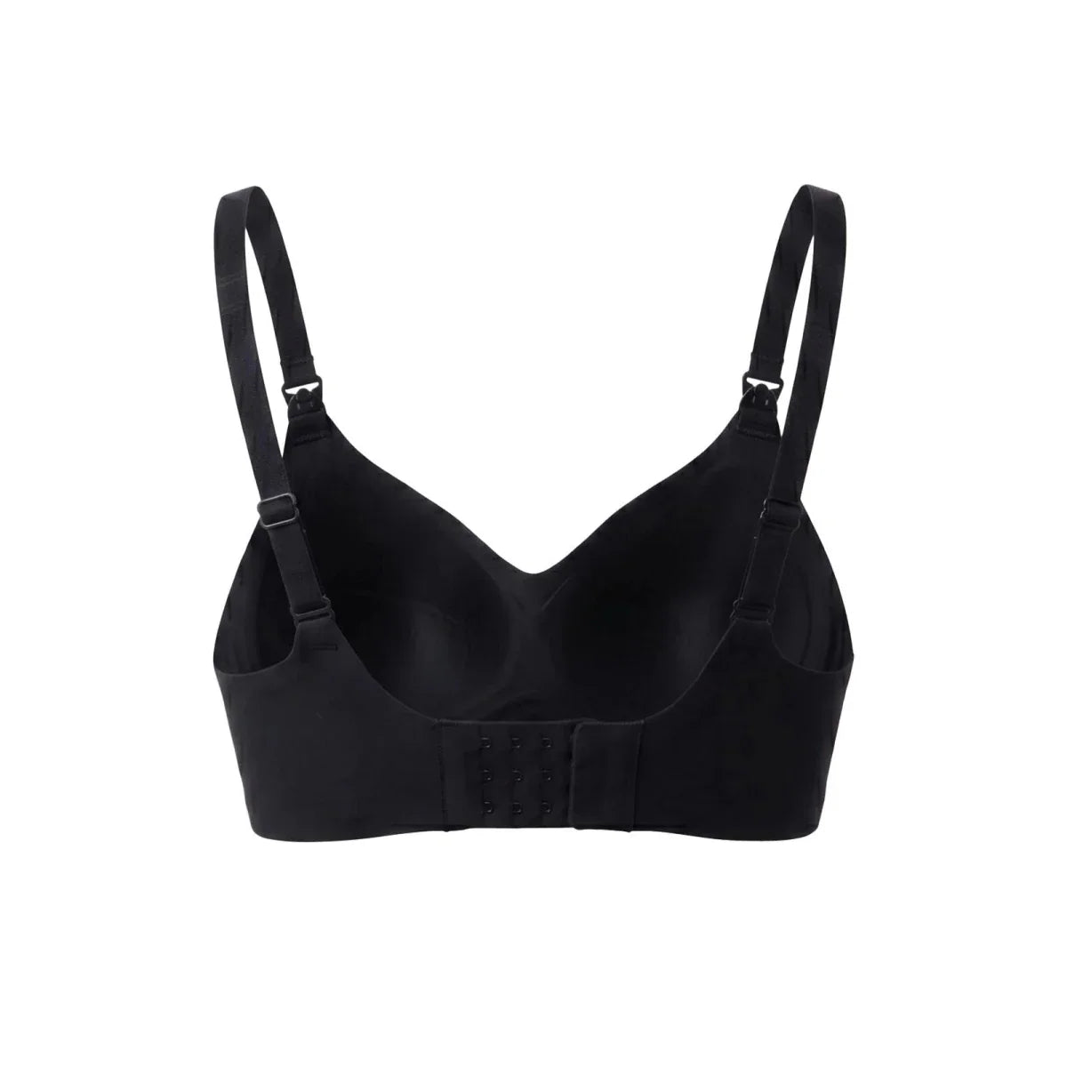 Baby Mom Women's Seamless V-Neck Non-Padded Nursing Bra - Black