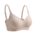 Baby Mom Women's Seamless V-Neck Non-Padded Nursing Bra - Nude