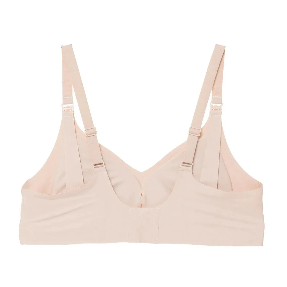 Baby Mom Women's Seamless V-Neck Non-Padded Nursing Bra - Nude