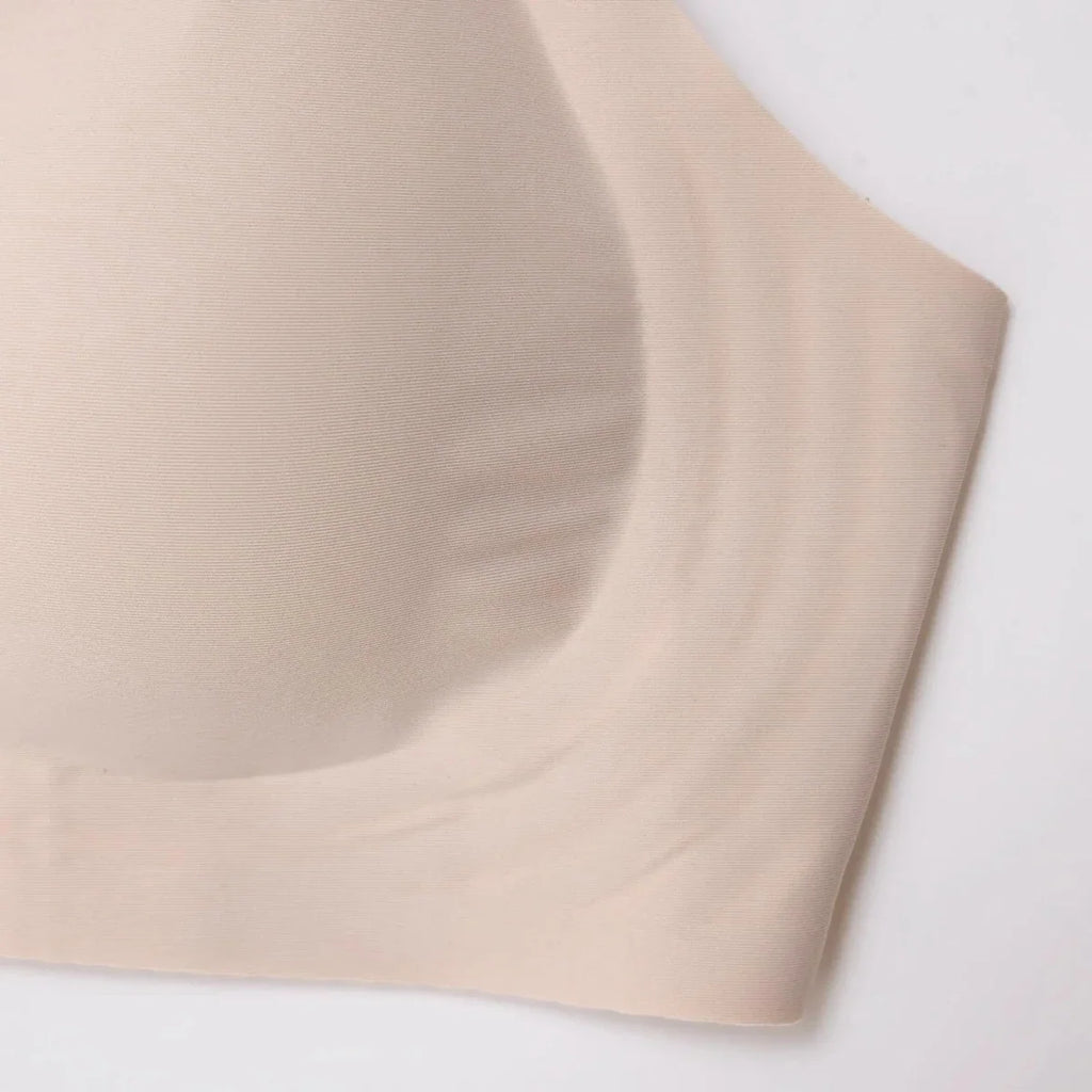 Baby Mom Women's Seamless V-Neck Non-Padded Nursing Bra - Nude
