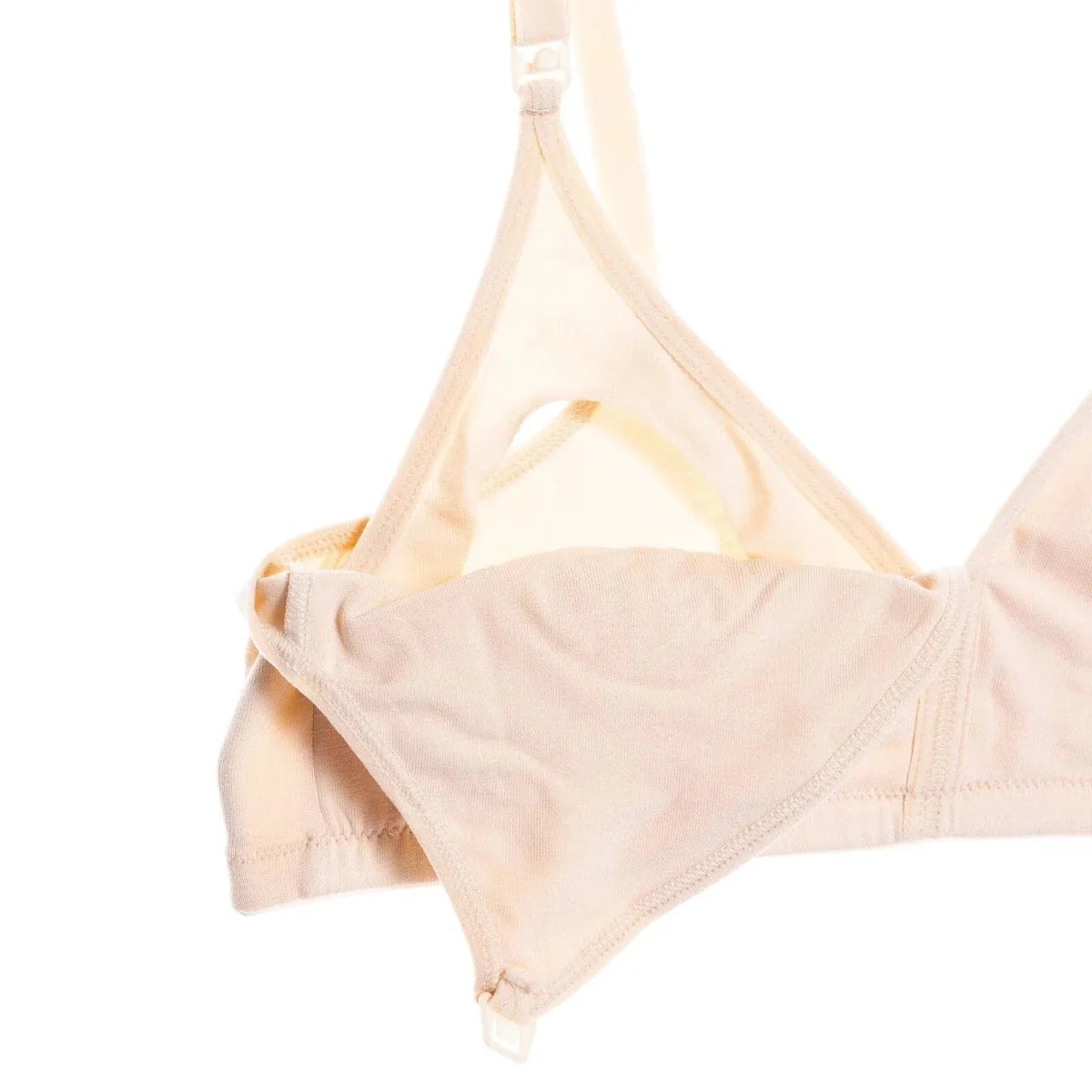 Baby Mom Women's Lace Neckline Non-Padded Nursing Bra - Nude