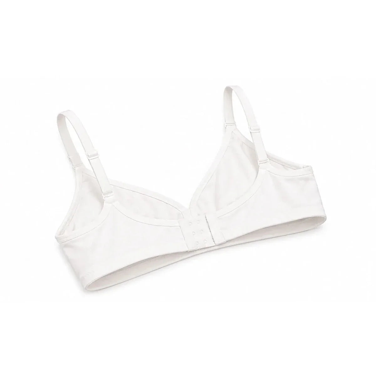 Baby Mom Women's Lace Neckline Non-Padded Nursing Bra - White