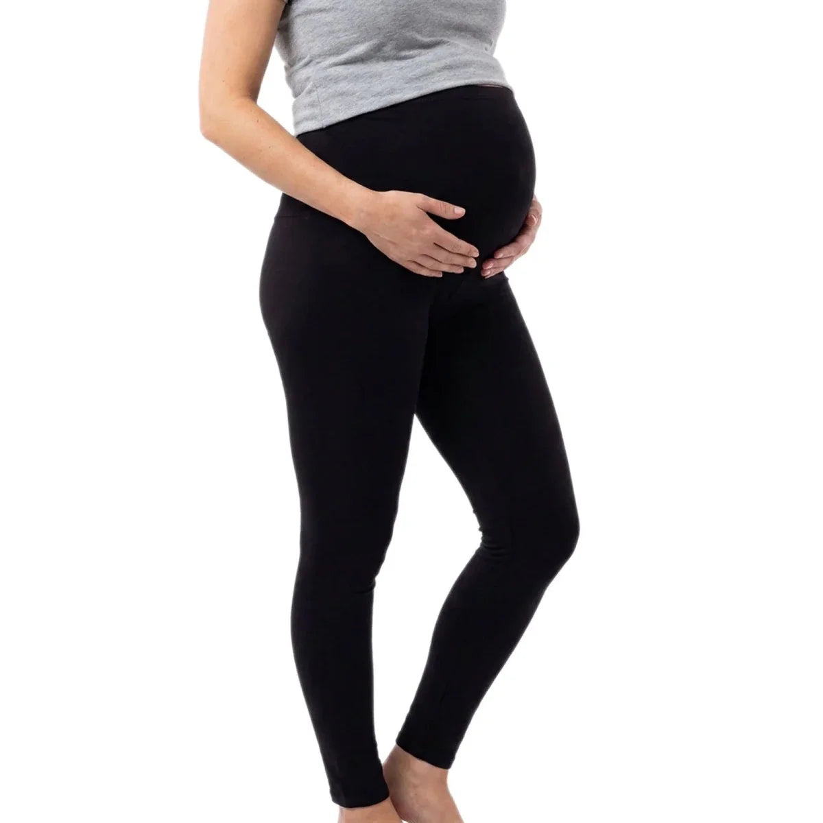 Baby Mom Women's Maternity Jersey Leggings (S to 2XL) - Black
