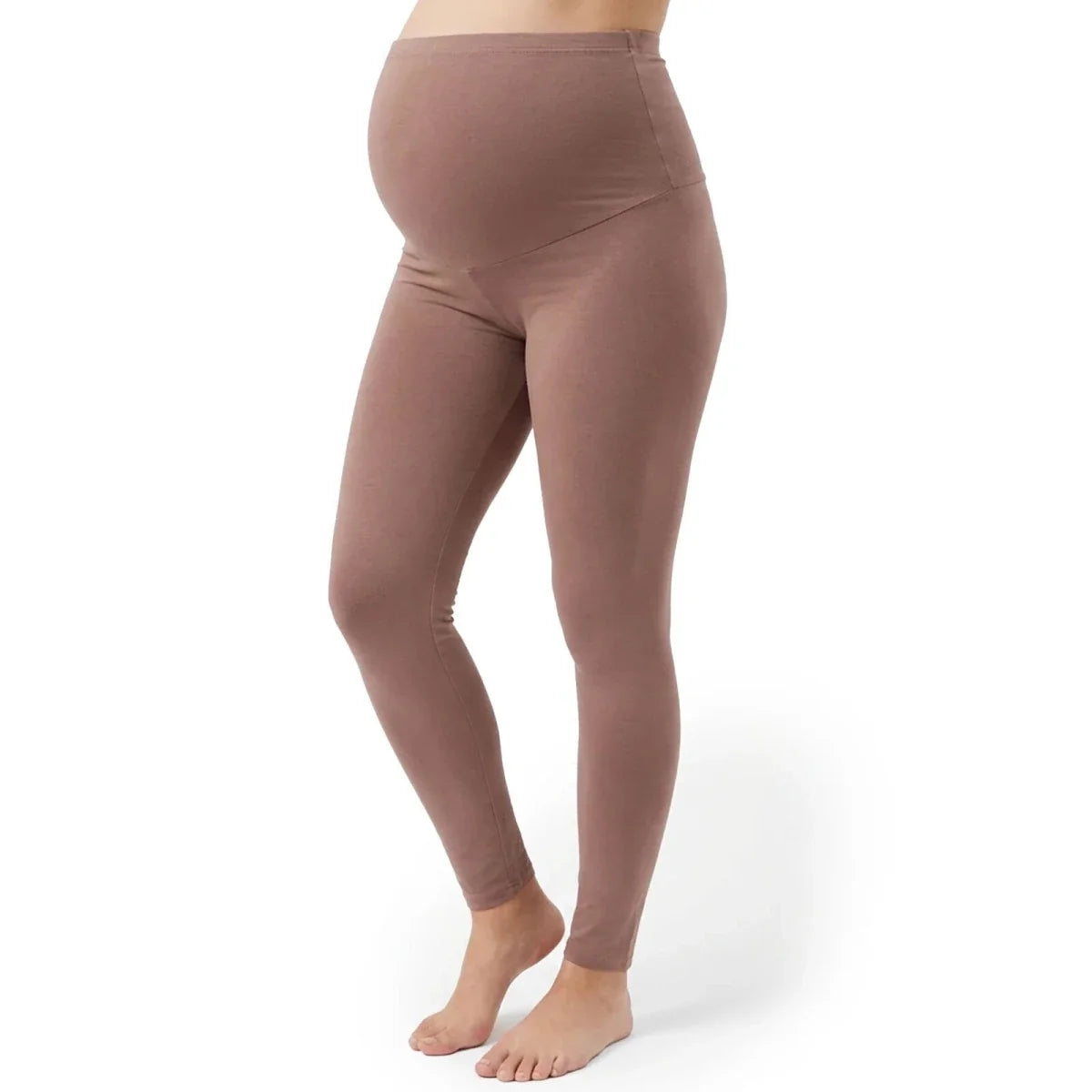 Baby Mom Women's Maternity Jersey Leggings (S to 2XL) - Light Brown