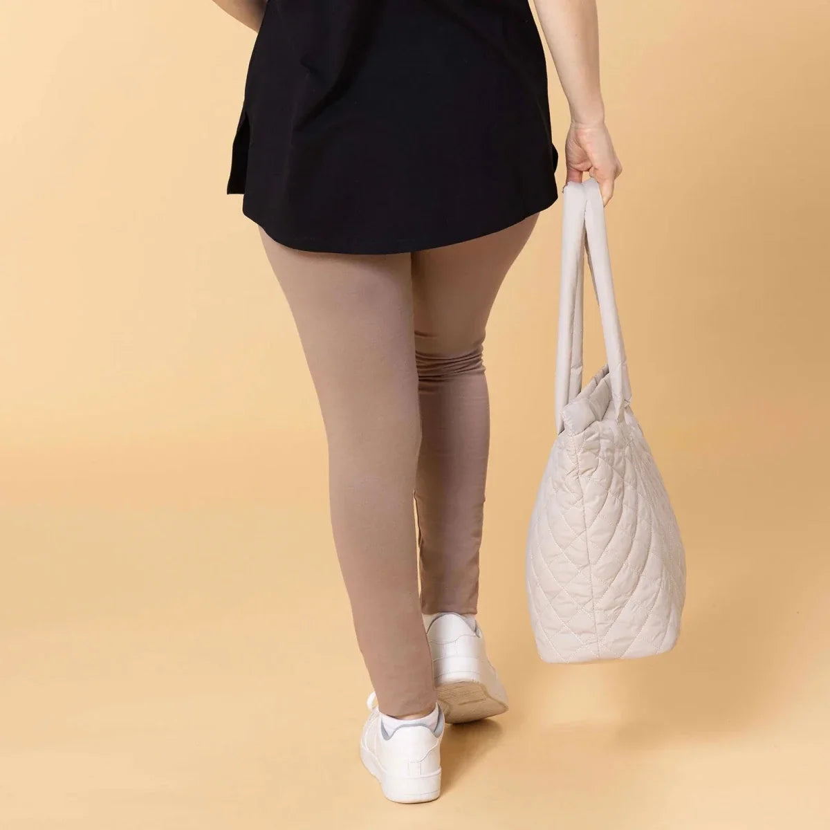 Baby Mom Women's Maternity Jersey Leggings (S to 2XL) - Light Brown