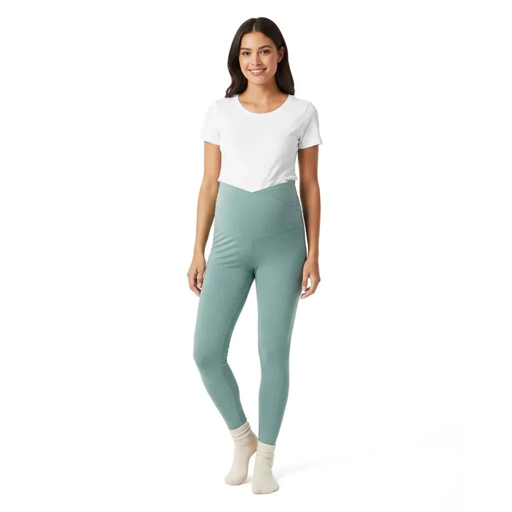 Baby Mom Women's Maternity Jersey Leggings (S to 2XL) - Green