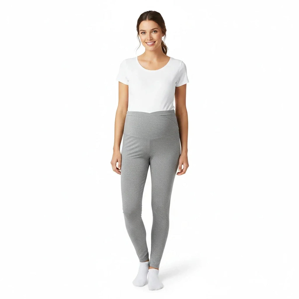 Baby Mom Women's Maternity Jersey Leggings (S to 2XL) - Grey Melange