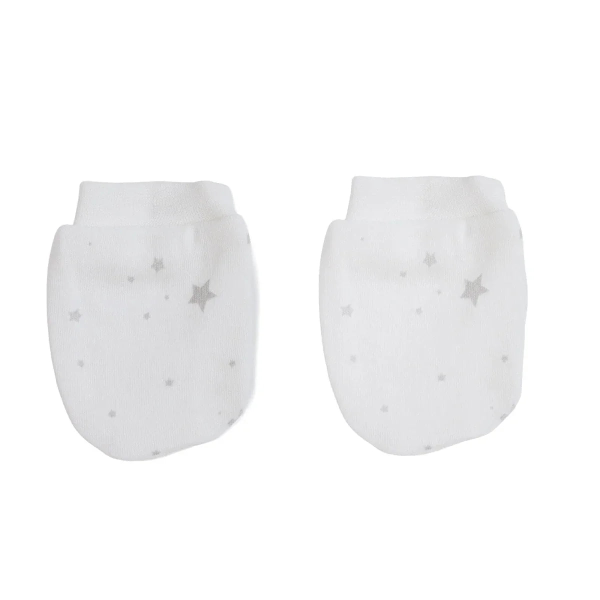 HelloBaby Printed Baby Scratch Mitts (Newborn) - Ecru Printed