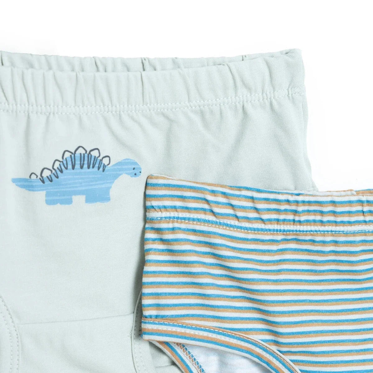 HelloBaby 3 Pack Striped Dinosaur Print Baby Briefs (12 Months to 4-5 Years) - Petrol Printed