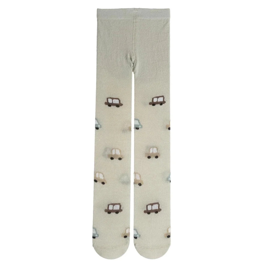 HelloBaby Car Print Baby Tights (6-12 Months to 4-5 Years) - Beige Printed