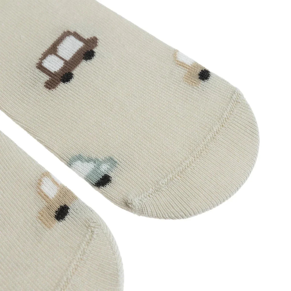 HelloBaby Car Print Baby Tights (6-12 Months to 4-5 Years) - Beige Printed