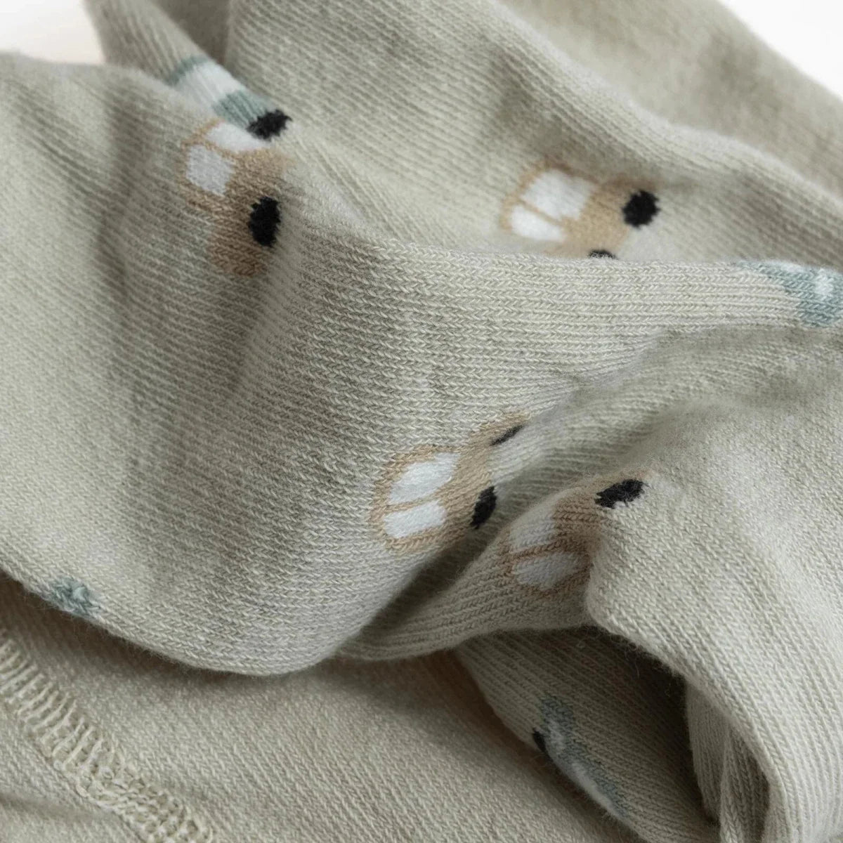 HelloBaby Car Print Baby Tights (6-12 Months to 4-5 Years) - Beige Printed