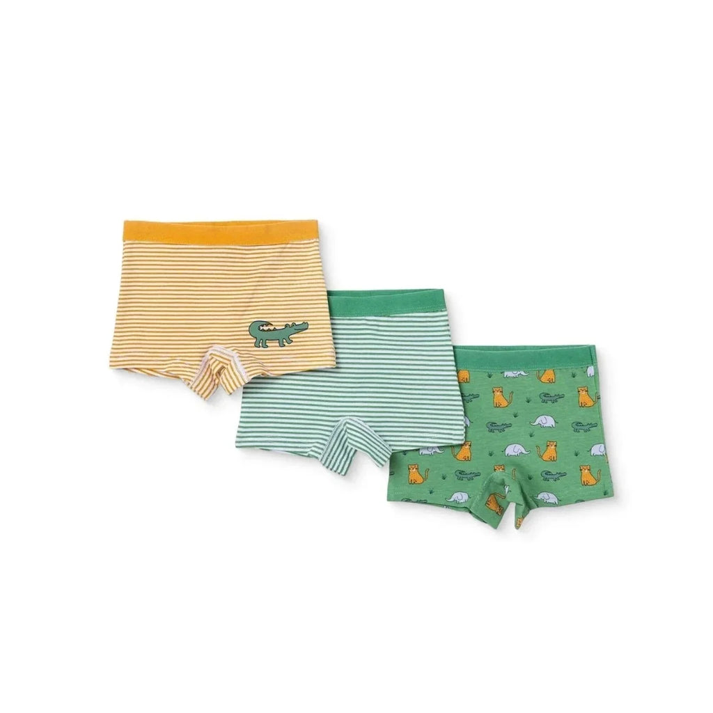 HelloBaby 3 Pack Animal Print Baby Boxer Shorts (12 Months to 4-5 Years) - Green Printed