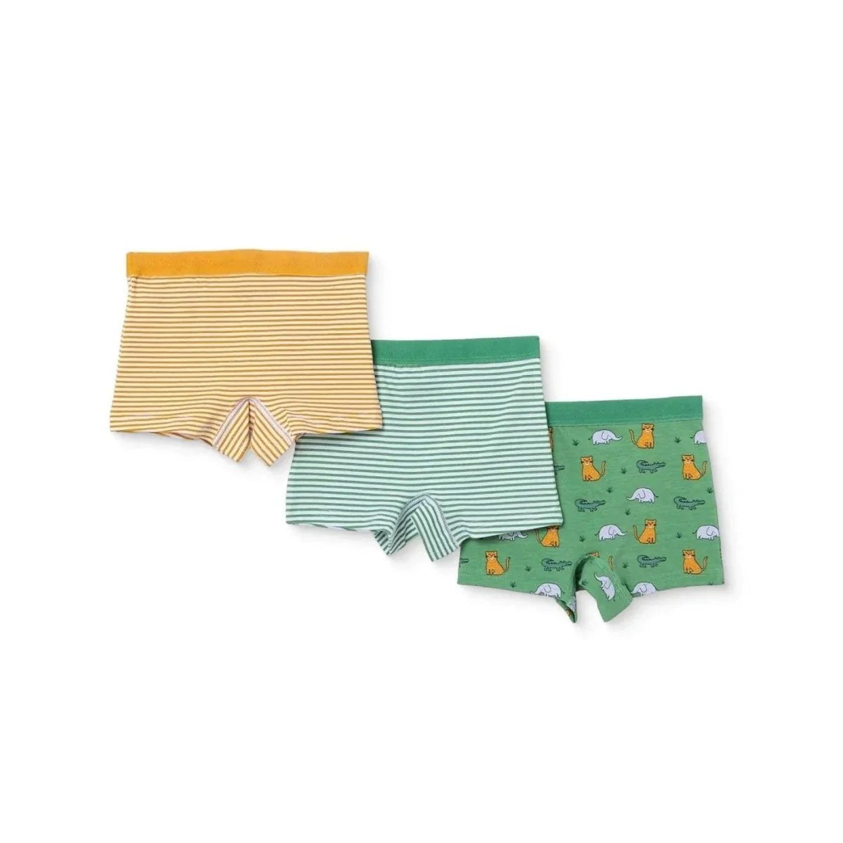 HelloBaby 3 Pack Animal Print Baby Boxer Shorts (12 Months to 4-5 Years) - Green Printed