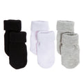 HelloBaby 3 Pack Roll-Top Baby Socks (Newborn to 12-24 Months) - Black