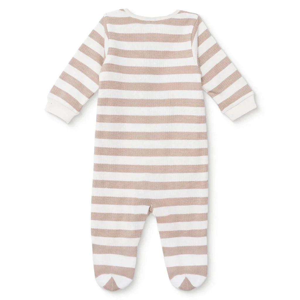 HelloBaby Bear Print Long Sleeve Footed Baby Sleepsuit (Newborn to 6-9 Months) - Beige