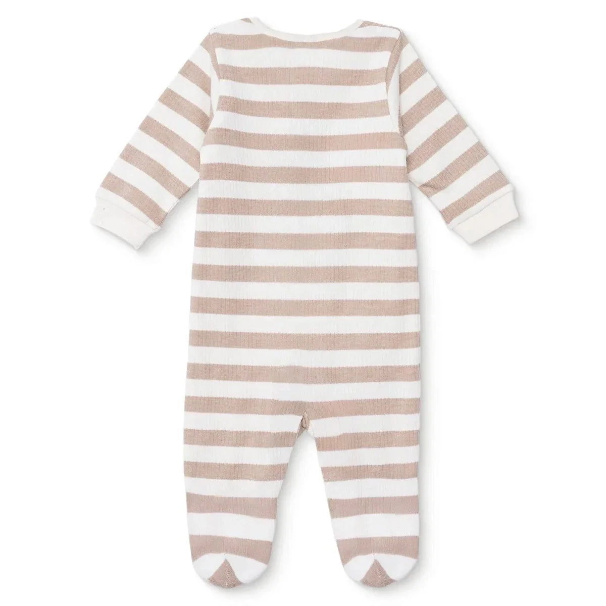 HelloBaby Bear Print Long Sleeve Footed Baby Sleepsuit (Newborn to 6-9 Months) - Beige