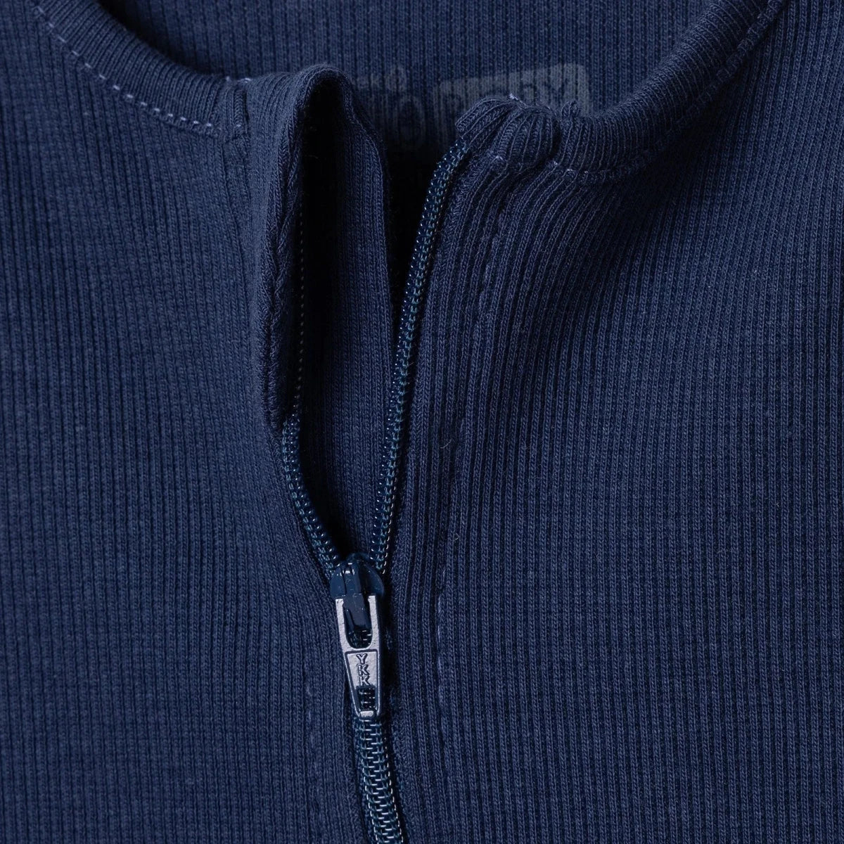 HelloBaby Zip-Up Ribbed Baby Sleepsuit with Feet (Newborn to 6-9 Months) - Dark Blue