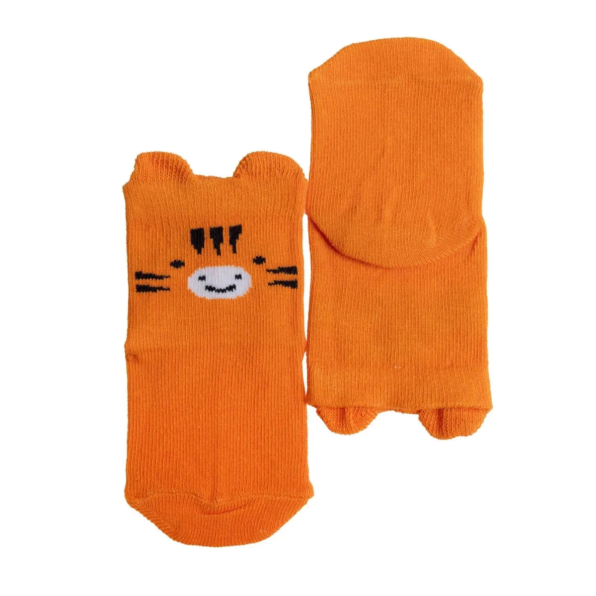 HelloBaby Animal Print 5 Pack Ankle Baby Socks (Newborn to 4-5 Years) - Orange