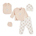 HelloBaby 5 Piece Lion Print Baby Hospital Bag Set (Newborn) - Ecru