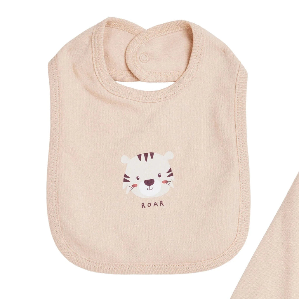 HelloBaby 5 Piece Lion Print Baby Hospital Bag Set (Newborn) - Ecru