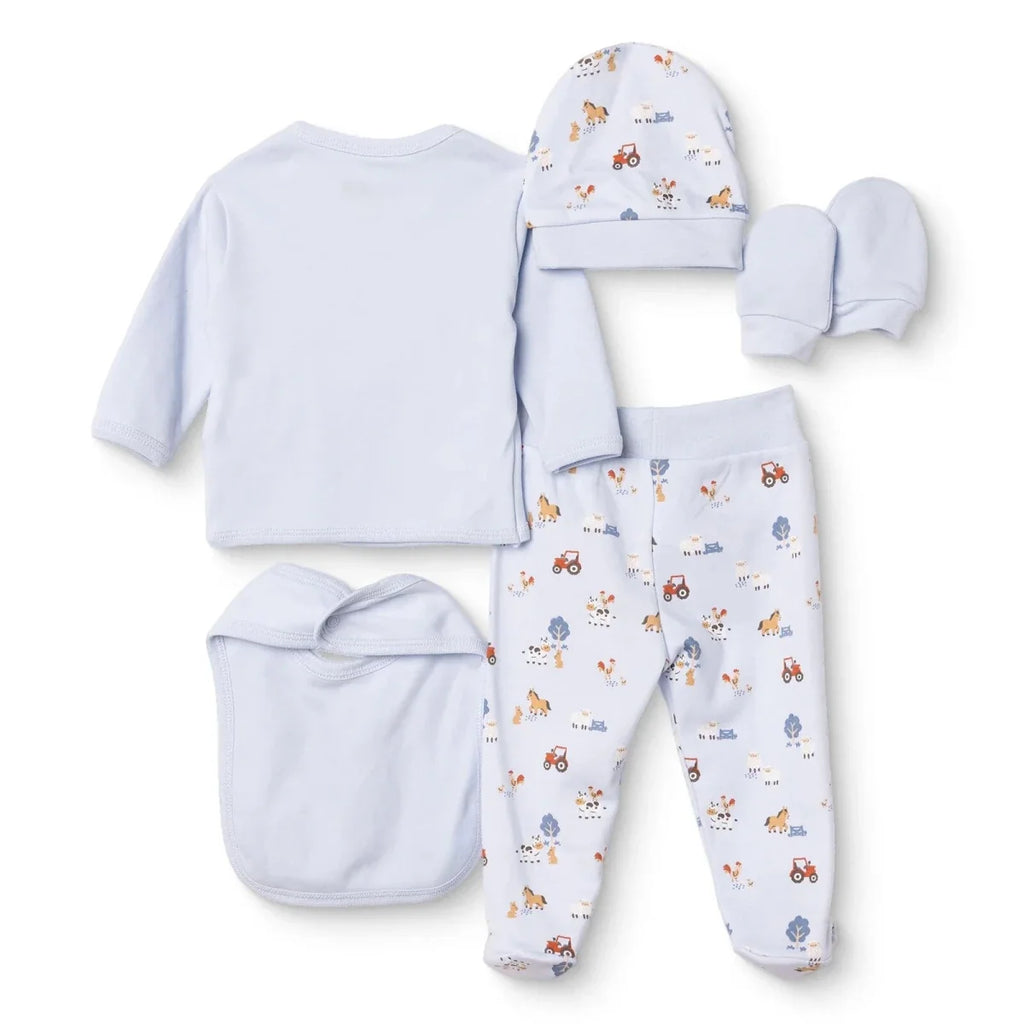 HelloBaby 5 Piece Car Print Baby Hospital Bag Set (Newborn) - Blue