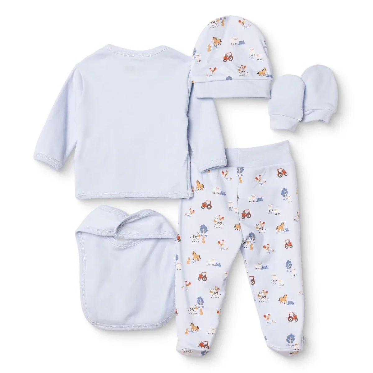 HelloBaby 5 Piece Car Print Baby Hospital Bag Set (Newborn) - Blue