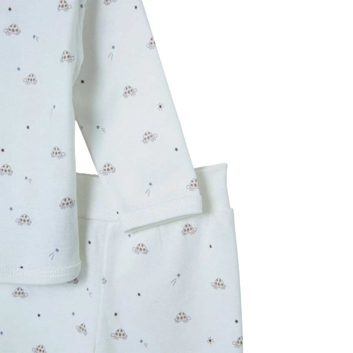 HelloBaby Turtle Print Baby Hat, Vest & Bottoms Set (Newborn to 3-6 Months) - Ecru