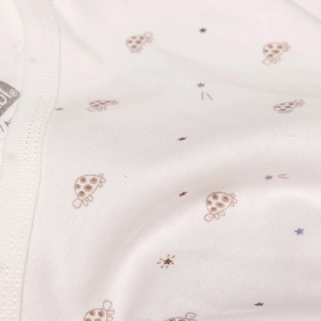 HelloBaby Turtle Print Baby Hat, Vest & Bottoms Set (Newborn to 3-6 Months) - Ecru