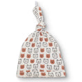 HelloBaby Animal Print Interlock Baby Hat (Newborn) - Ecru Printed
