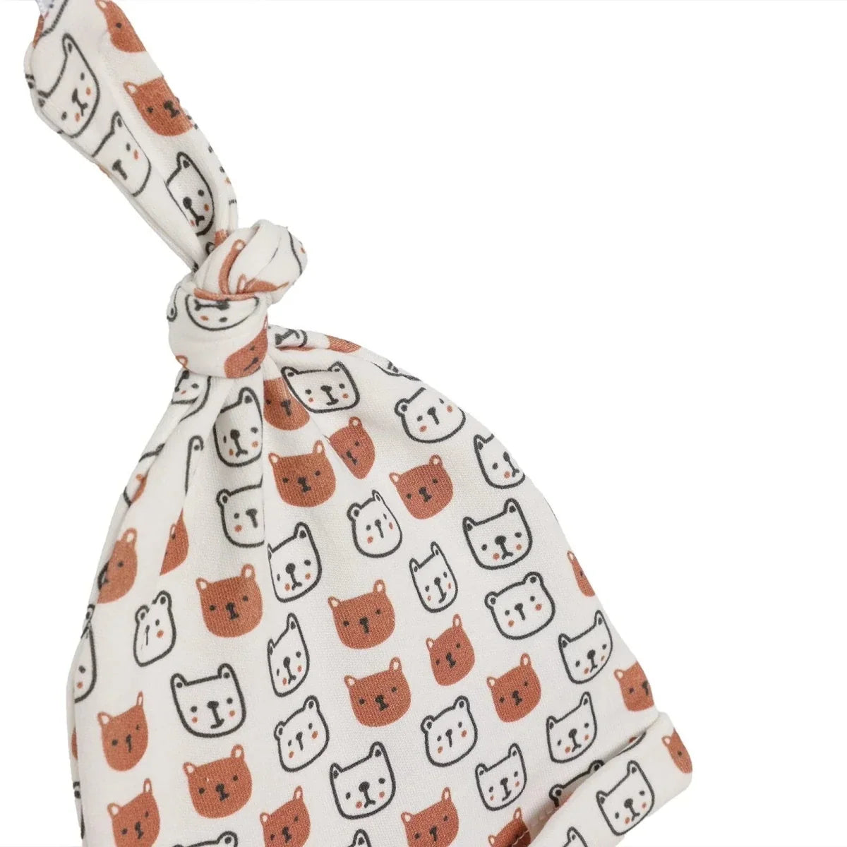 HelloBaby Animal Print Interlock Baby Hat (Newborn) - Ecru Printed