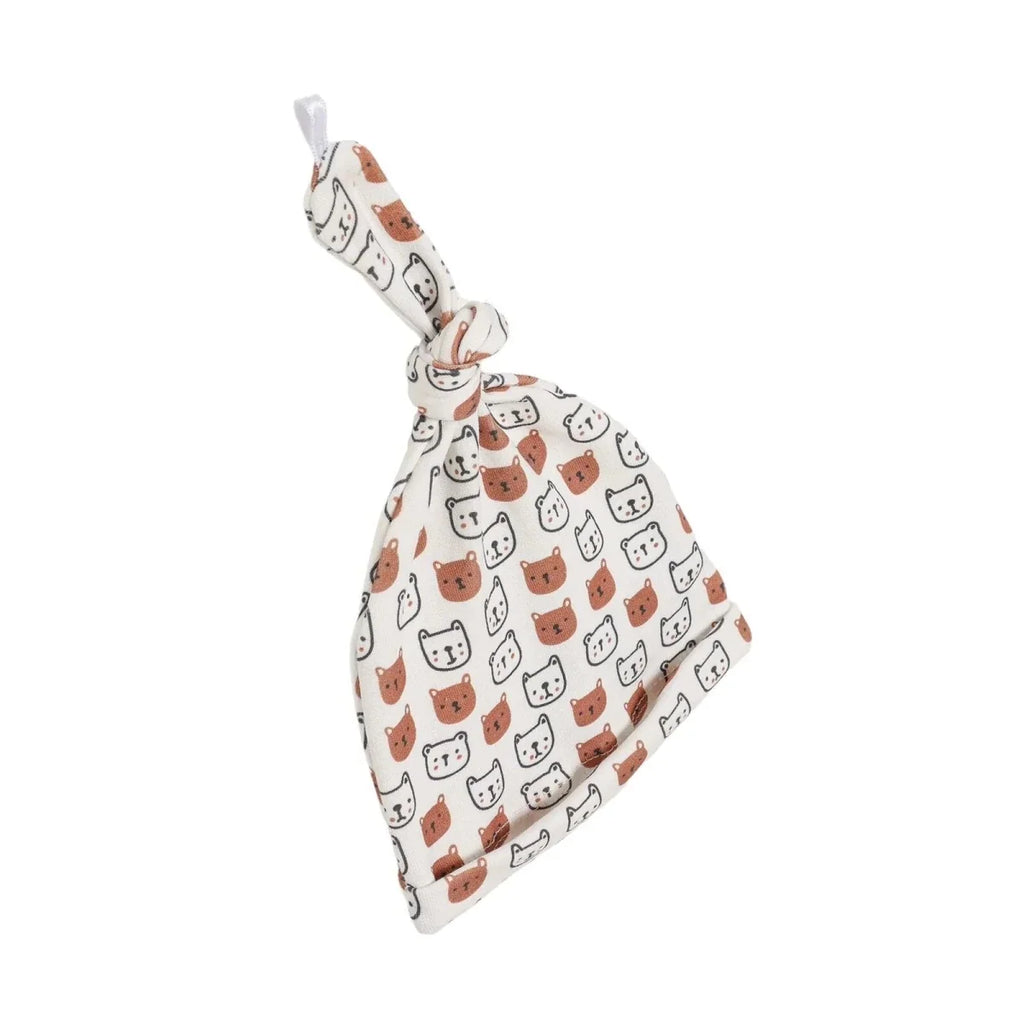 HelloBaby Animal Print Interlock Baby Hat (Newborn) - Ecru Printed
