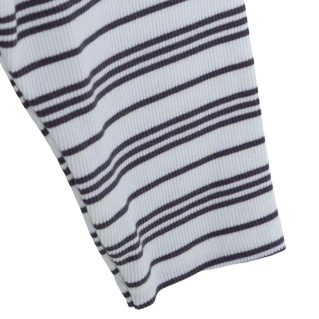 HelloBaby Striped Baby Sweatshirt & Leggings Set (1-3 Months to 12 Months) - Ecru Printed