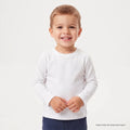 HelloBaby Long Sleeve Interlock Baby T-Shirt (3-6 Months to 2-3 Years) - White