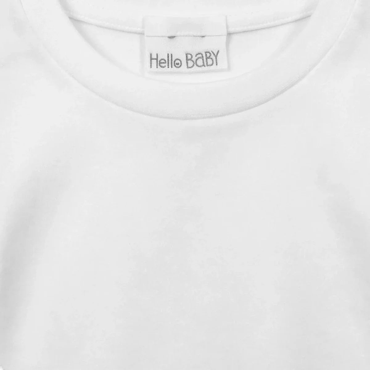 HelloBaby Long Sleeve Interlock Baby T-Shirt (3-6 Months to 2-3 Years) - White
