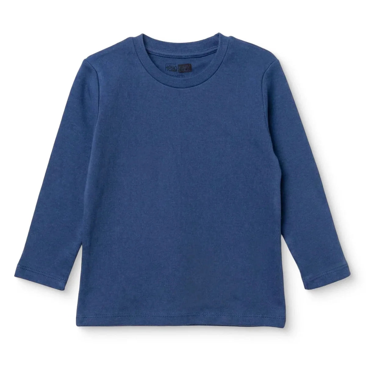 HelloBaby Long Sleeve Interlock Baby T-Shirt (3-6 Months to 2-3 Years) - Navy Blue