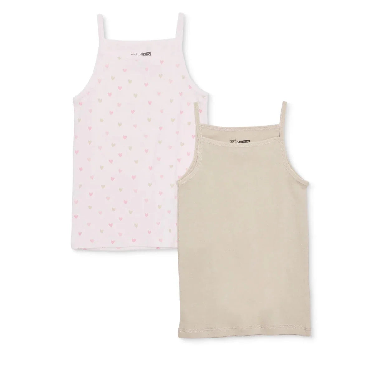 HelloBaby 2 Pack Floral Print Jersey Baby Vests (12 Months to 4-5 Years) - Green Printed