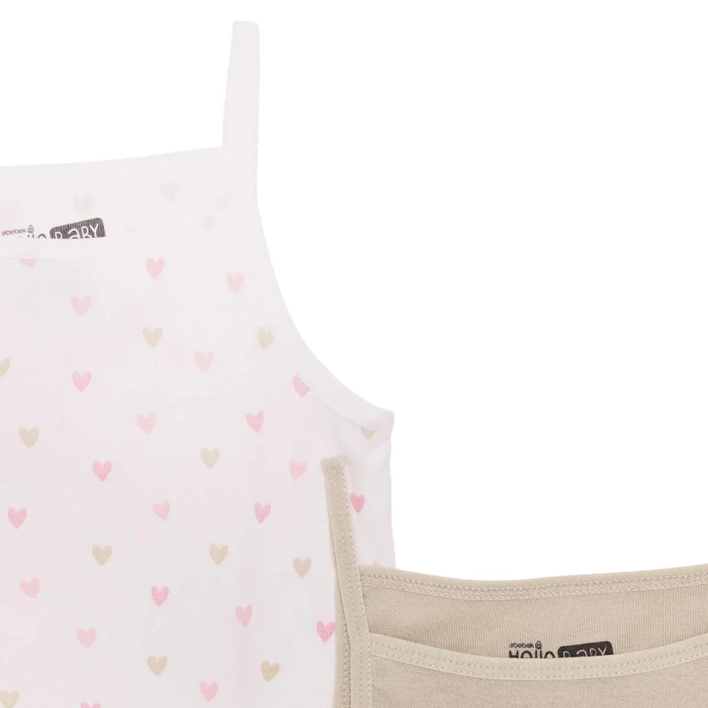 HelloBaby 2 Pack Floral Print Jersey Baby Vests (12 Months to 4-5 Years) - Green Printed