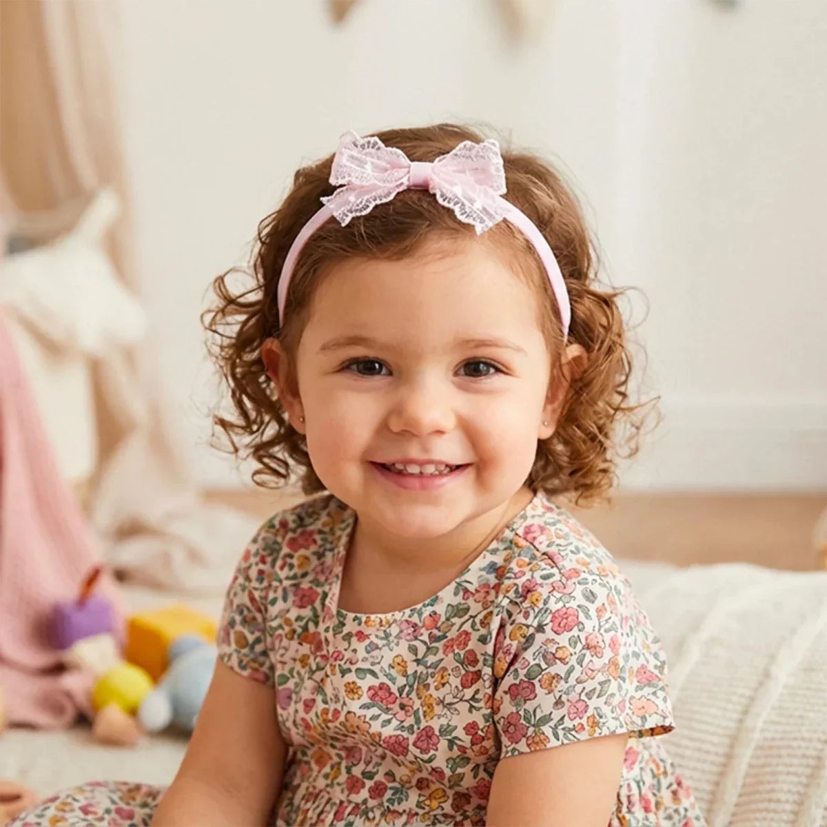 HelloBaby Tulle Baby Headband (One Size) - Pink