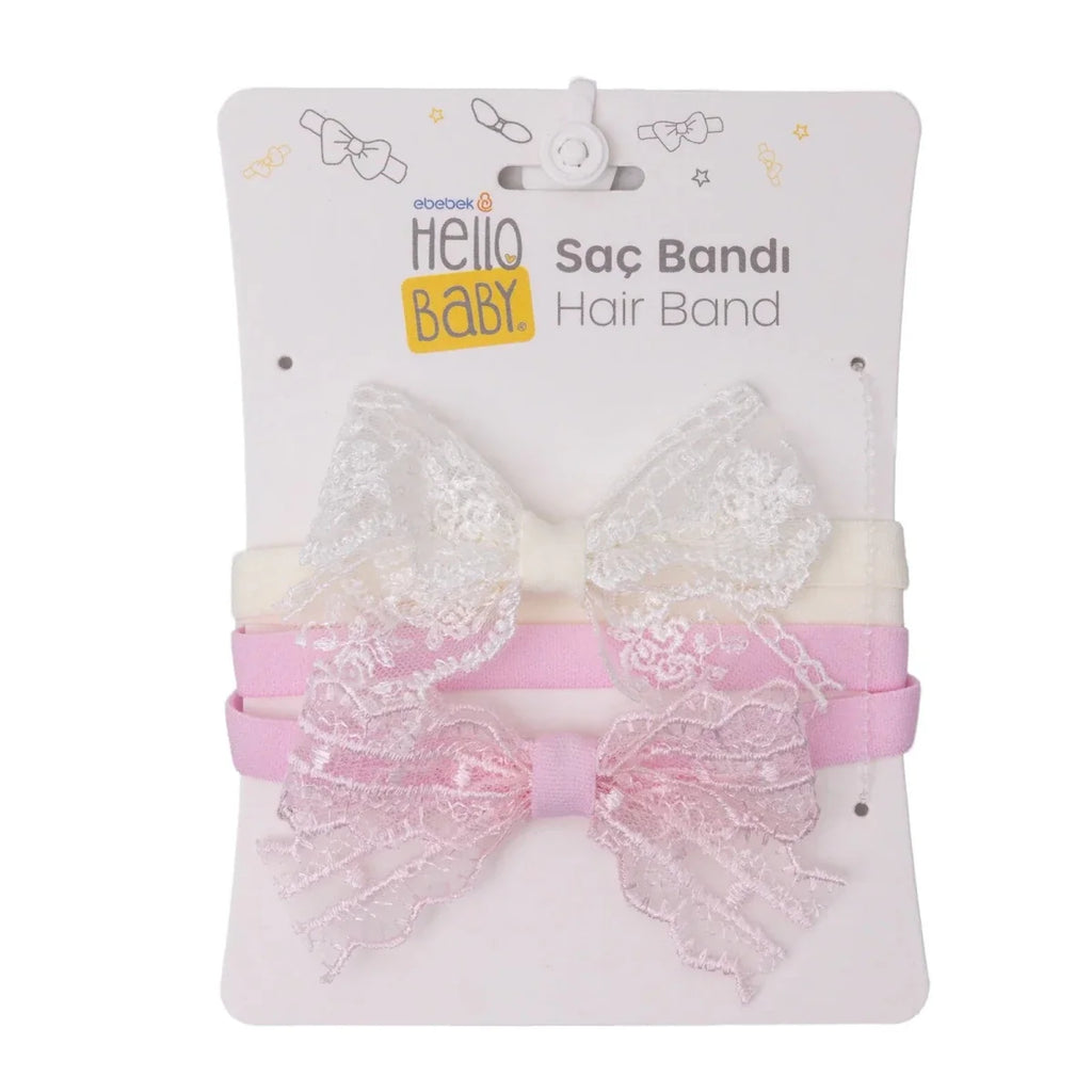 HelloBaby Tulle Baby Headband (One Size) - Pink