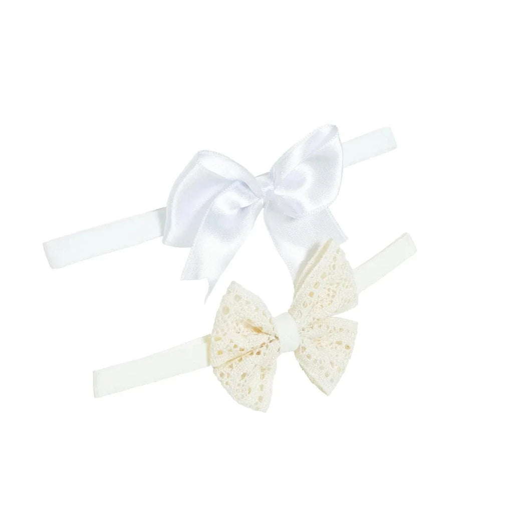 HelloBaby Tulle Baby Headband (One Size) - Ecru