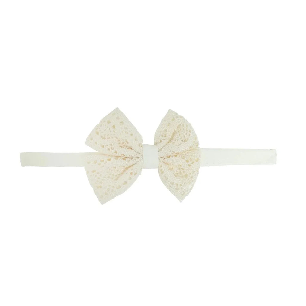 HelloBaby Tulle Baby Headband (One Size) - Ecru