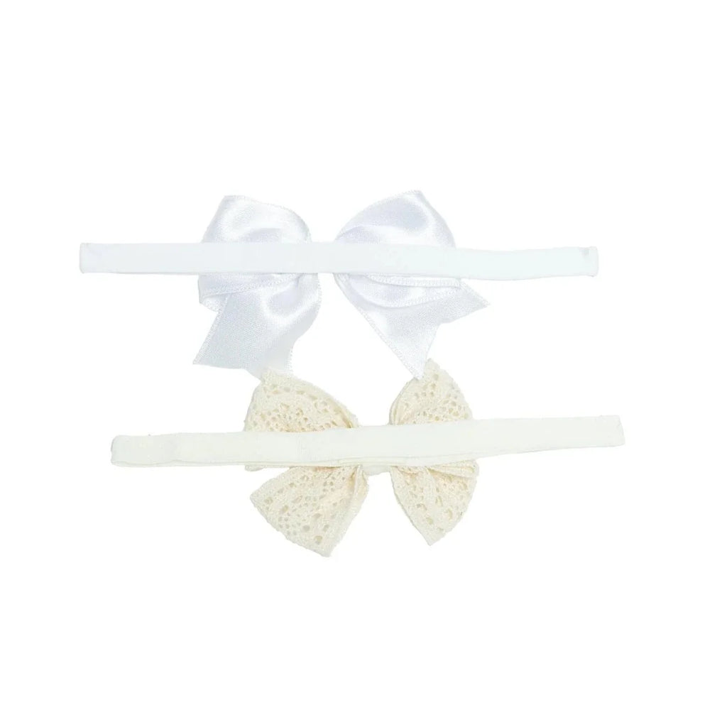 HelloBaby Tulle Baby Headband (One Size) - Ecru