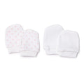 HelloBaby Polka Dot Print Baby Scratch Mitts (Newborn) - Ecru Printed