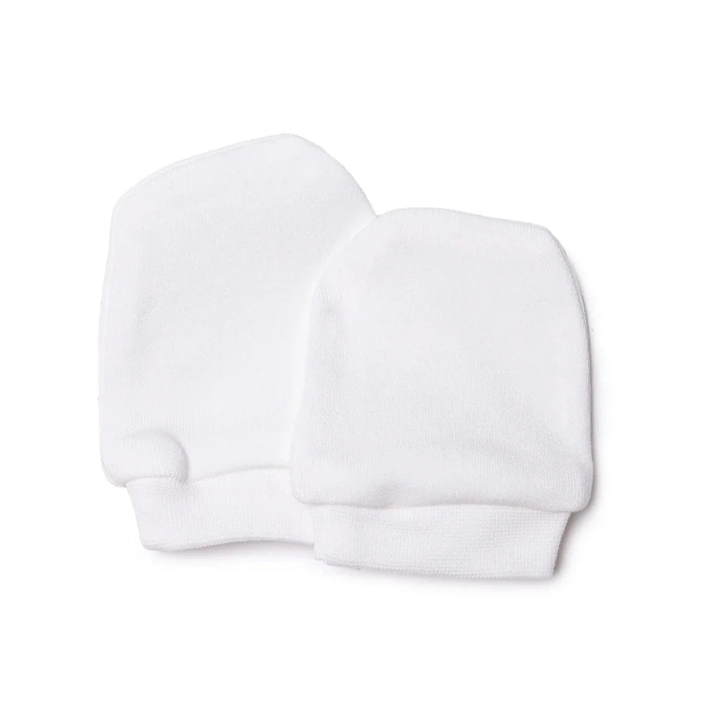 HelloBaby Polka Dot Print Baby Scratch Mitts (Newborn) - Ecru Printed
