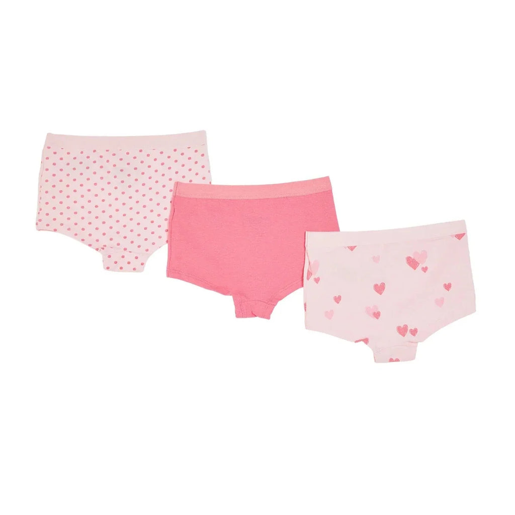 HelloBaby 3 Pack Heart Print Baby Boxer Shorts (12 Months to 4-5 Years) - Red