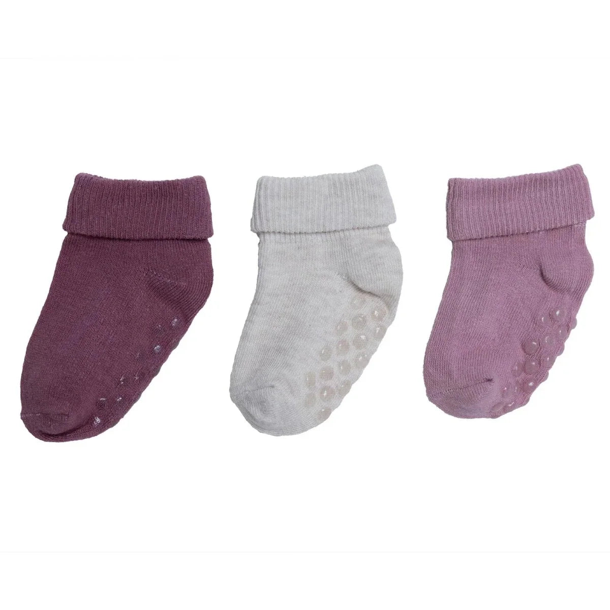 HelloBaby 3 Pack Roll-Top Baby Socks (Newborn to 12-24 Months) - Pink