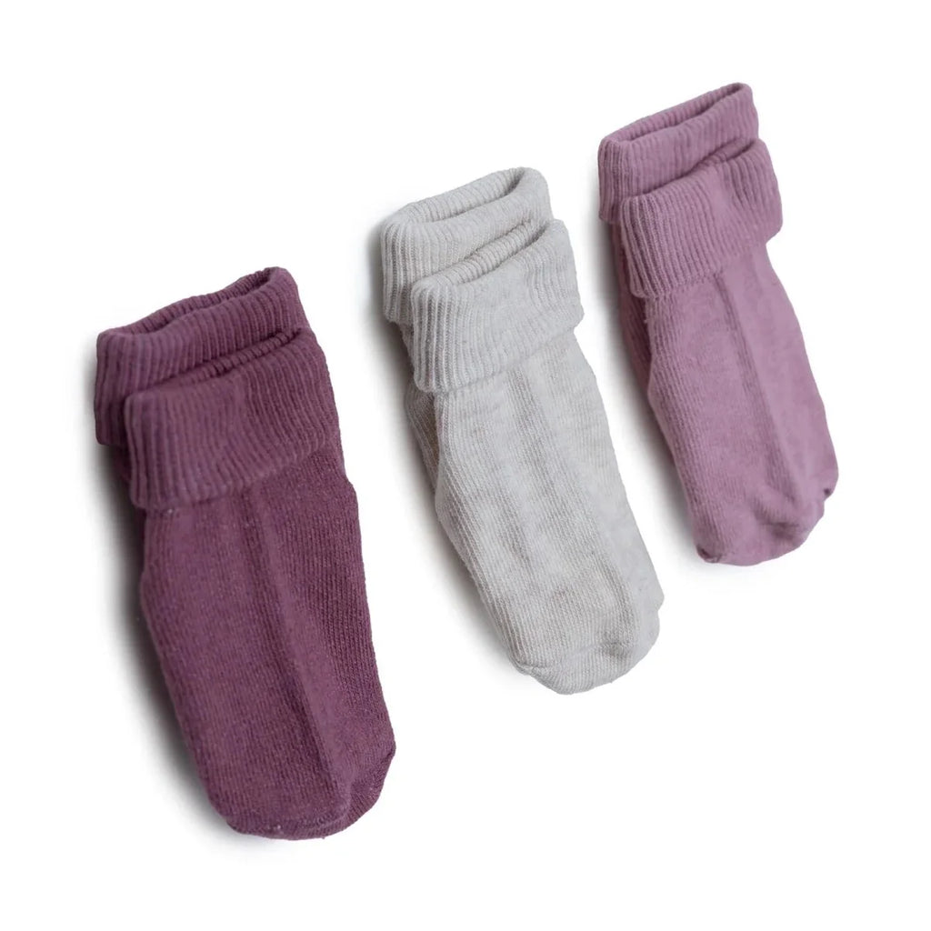 HelloBaby 3 Pack Roll-Top Baby Socks (Newborn to 12-24 Months) - Pink